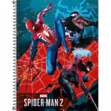 Caderno Espiral Cartografia e Desenho Capa Dura 80 Fls Spider-Man Game  Tilibra na Papelaria Art Nova