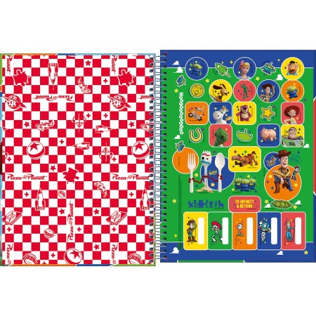 Foto ilustrativa Caderno Espiral Capa Dura Universitário 1 Matéria Toy Story 80 Folhas