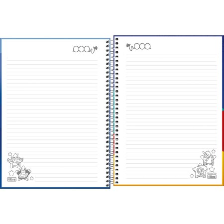 Foto ilustrativa Caderno Espiral Capa Dura Universitário 1 Matéria Toy Story 80 Folhas