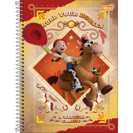 Foto ilustrativa Caderno Espiral Capa Dura Universitário 1 Matéria Toy Story 80 Folhas