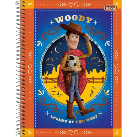 Foto ilustrativa Caderno Espiral Capa Dura Universitário 1 Matéria Toy Story 80 Folhas