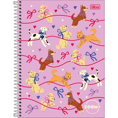 Foto ilustrativa Caderno Espiral Capa Dura Universitário 1 Matéria Zoom+ Feminino 96 Folhas