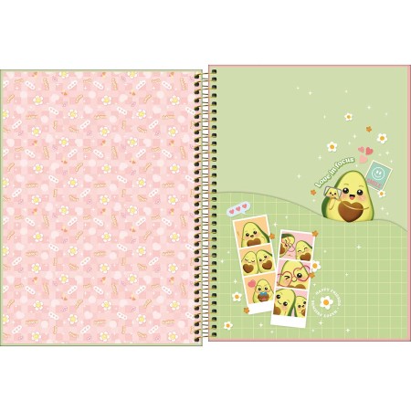 Foto ilustrativa Caderno Espiral Capa Dura Universitário 10 Matérias Abacute 160 Folhas