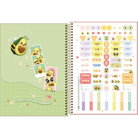 Foto ilustrativa Caderno Espiral Capa Dura Universitário 10 Matérias Abacute 160 Folhas