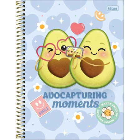 Foto ilustrativa Caderno Espiral Capa Dura Universitário 10 Matérias Abacute 160 Folhas