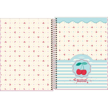 Foto ilustrativa Caderno Espiral Capa Dura Universitário 10 Matérias Amarena 160 Folhas