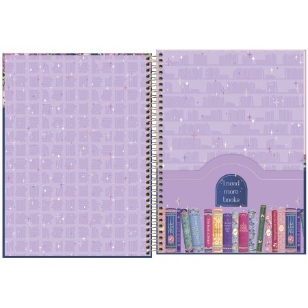 Foto ilustrativa Caderno Espiral Capa Dura Universitário 10 Matérias Bookland 160 Folhas