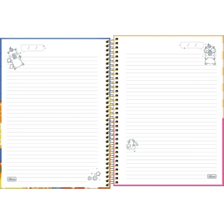 Foto ilustrativa Caderno Espiral Capa Dura Universitário 10 Matérias Capyclub 160 Folhas