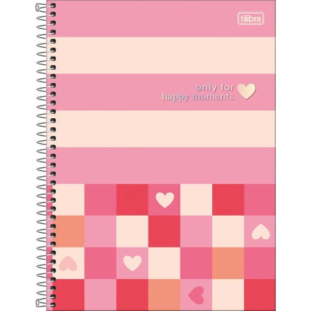 Foto ilustrativa Caderno Espiral Capa Dura Universitário 10 Matérias Connect Melrose 160 Folhas