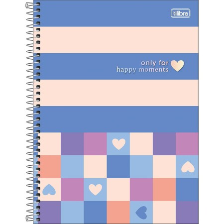 Foto ilustrativa Caderno Espiral Capa Dura Universitário 10 Matérias Connect Melrose 160 Folhas