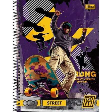 Foto ilustrativa Caderno Espiral Capa Dura Universitário 10 Matérias Do it! 160 Folhas