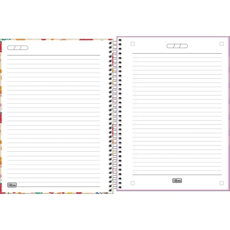 Foto ilustrativa Caderno Espiral Capa Dura Universitário 10 Matérias Flip+ Feminino 200 Folhas 