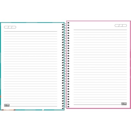 Foto ilustrativa Caderno Espiral Capa Dura Universitário 10 Matérias Holly 160 Folhas