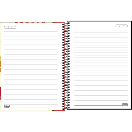 Foto ilustrativa Caderno Espiral Capa Dura Universitário 10 Matérias Hot Wheels Fit 160 Folhas