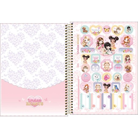 Foto ilustrativa Caderno Espiral Capa Dura Universitário 10 Matérias Jolie 160 Folhas