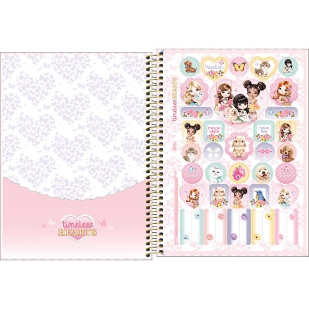 Foto ilustrativa Caderno Espiral Capa Dura Universitário 10 Matérias Jolie 160 Folhas
