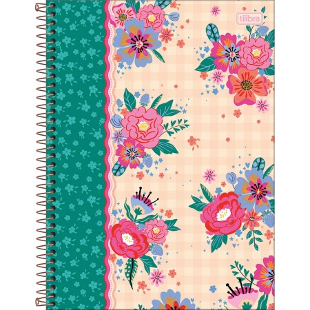 Foto ilustrativa Caderno Espiral Capa Dura Universitário 10 Matérias Le Vanille 160 Folhas