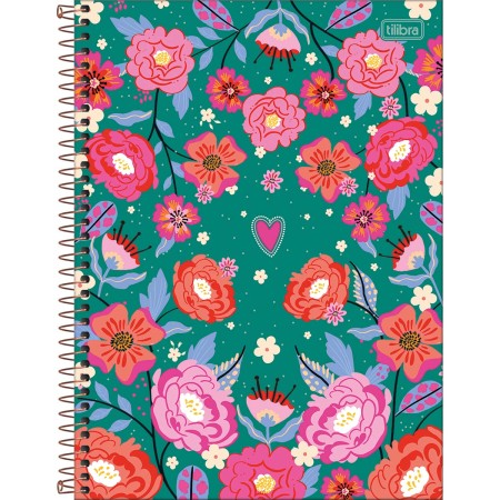 Foto ilustrativa Caderno Espiral Capa Dura Universitário 10 Matérias Le Vanille 160 Folhas