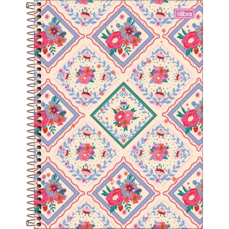 Foto ilustrativa Caderno Espiral Capa Dura Universitário 10 Matérias Le Vanille 160 Folhas