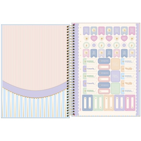 Foto ilustrativa Caderno Espiral Capa Dura Universitário 10 Matérias Linea 160 Folhas