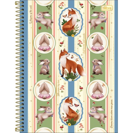 Foto ilustrativa Caderno Espiral Capa Dura Universitário 10 Matérias Loveland 160 Folhas