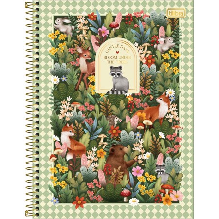 Foto ilustrativa Caderno Espiral Capa Dura Universitário 10 Matérias Loveland 160 Folhas