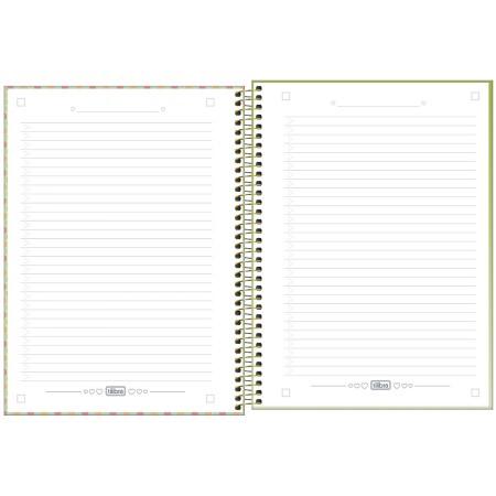 Foto ilustrativa Caderno Espiral Capa Dura Universitário 10 Matérias Lovely Friend 160 Folhas