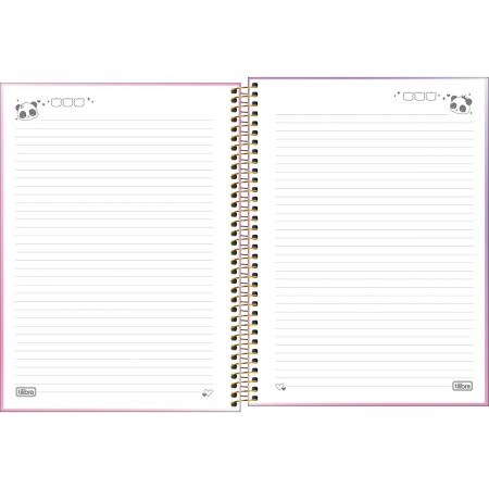 Foto ilustrativa Caderno Espiral Capa Dura Universitário 10 Matérias Lovely Friend 160 Folhas