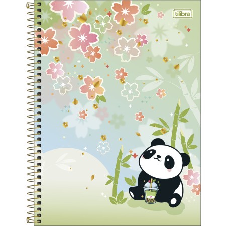 Foto ilustrativa Caderno Espiral Capa Dura Universitário 10 Matérias Lovely Friend 160 Folhas