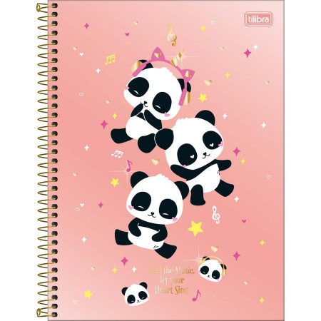 Caderno Espiral Capa Dura Universitário 10 Matérias Lovely Friend