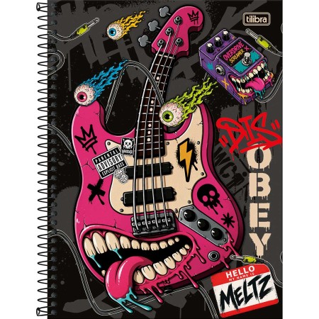Foto ilustrativa Caderno Espiral Capa Dura Universitário 10 Matérias Meltz 160 Folhas
