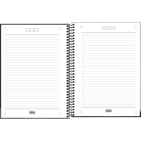 Foto ilustrativa Caderno Espiral Capa Dura Universitário 10 Matérias Santos 160 Folhas