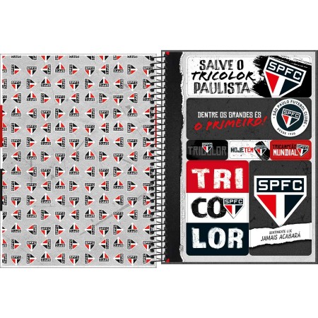 Foto ilustrativa Caderno Espiral Capa Dura Universitário 10 Matérias São Paulo 160 Folhas