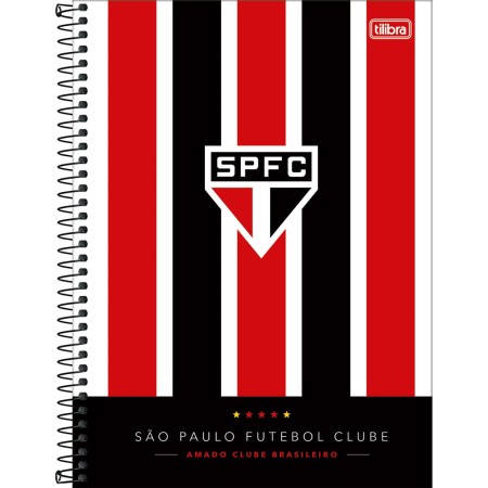 Foto ilustrativa Caderno Espiral Capa Dura Universitário 10 Matérias São Paulo 160 Folhas