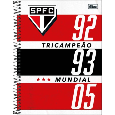 Foto ilustrativa Caderno Espiral Capa Dura Universitário 10 Matérias São Paulo 160 Folhas