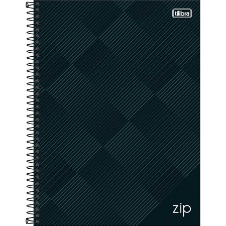 Foto ilustrativa Caderno Espiral Capa Dura Universitário 10 Matérias Zip 200 Folhas