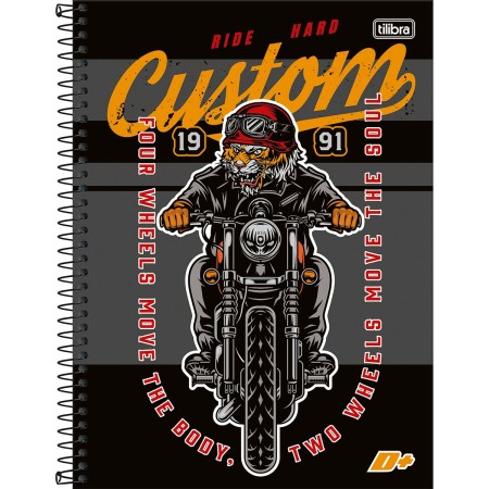 Foto ilustrativa Caderno Espiral Capa Dura Universitário 12 Matérias D+ 240 Folhas