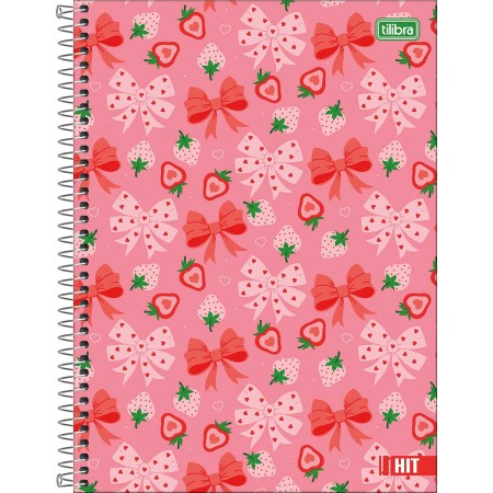 Foto ilustrativa Caderno Espiral Capa Dura Universitário 12 Matérias Hit Feminino 192 Folhas 