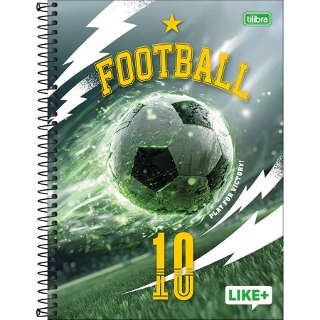 Foto ilustrativa Caderno Espiral Capa Dura Universitário 12 Matérias Like+ Masculino 240 Folhas