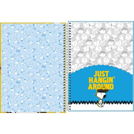 Foto ilustrativa Caderno Espiral Capa Dura Universitário 12 Matérias Snoopy 192 Folhas