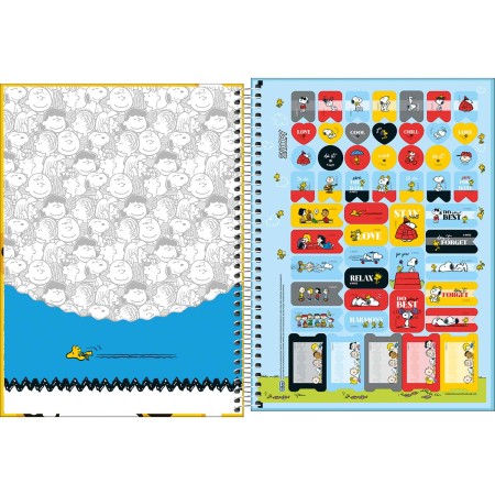 Foto ilustrativa Caderno Espiral Capa Dura Universitário 12 Matérias Snoopy 192 Folhas