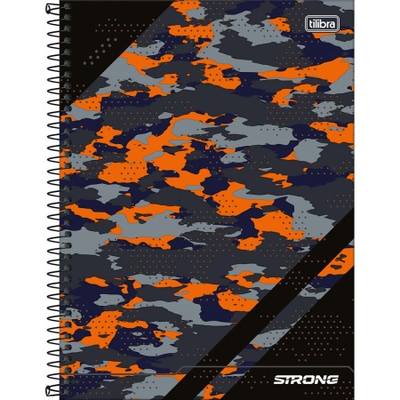 Foto ilustrativa Caderno Espiral Capa Dura Universitário 12 Matérias Strong 192 Folhas