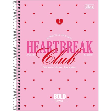 Foto ilustrativa Caderno Espiral Capa Dura Universitário 15 Matérias Bold One Feminino 240 Folhas