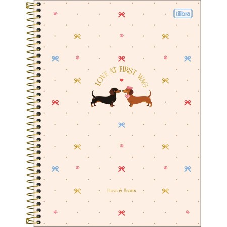 Foto ilustrativa Caderno Espiral Capa Dura Universitário 15 Matérias Brownie 240 Folhas