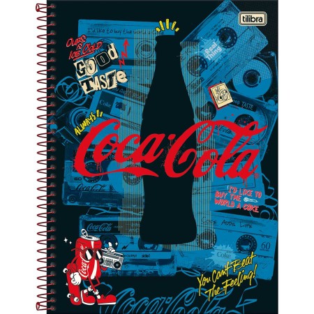 Foto ilustrativa Caderno Espiral Capa Dura Universitário 15 Matérias Coca-Cola 240 Folhas