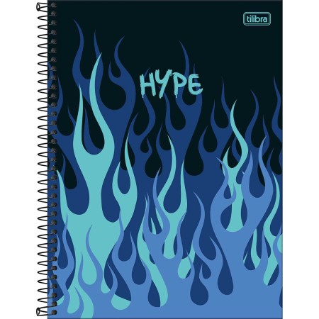 Foto ilustrativa Caderno Espiral Capa Dura Universitário 15 Matérias Hype 240 Folhas