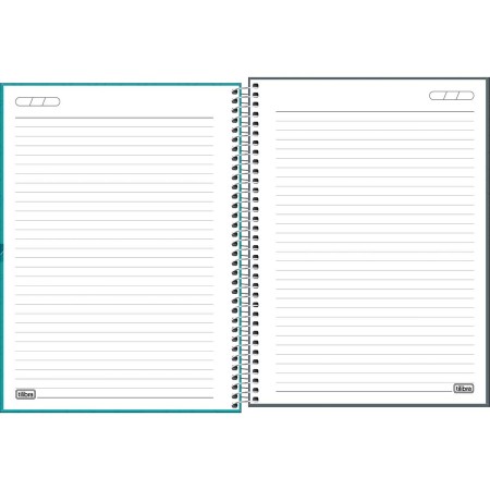 Foto ilustrativa Caderno Espiral Capa Dura Universitário 15 Matérias Lunix 240 Folhas