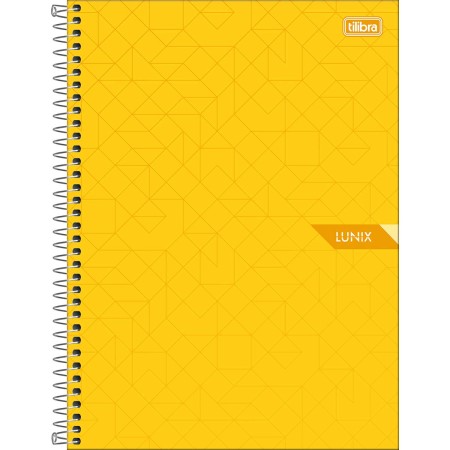 Foto ilustrativa Caderno Espiral Capa Dura Universitário 15 Matérias Lunix 240 Folhas