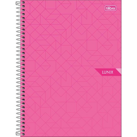Foto ilustrativa Caderno Espiral Capa Dura Universitário 15 Matérias Lunix 240 Folhas