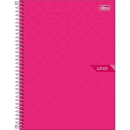 Foto ilustrativa Caderno Espiral Capa Dura Universitário 15 Matérias Lunix 240 Folhas